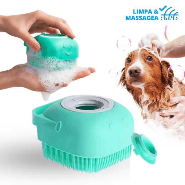 Escova de banho de silicone massageadora | LavinPet®
