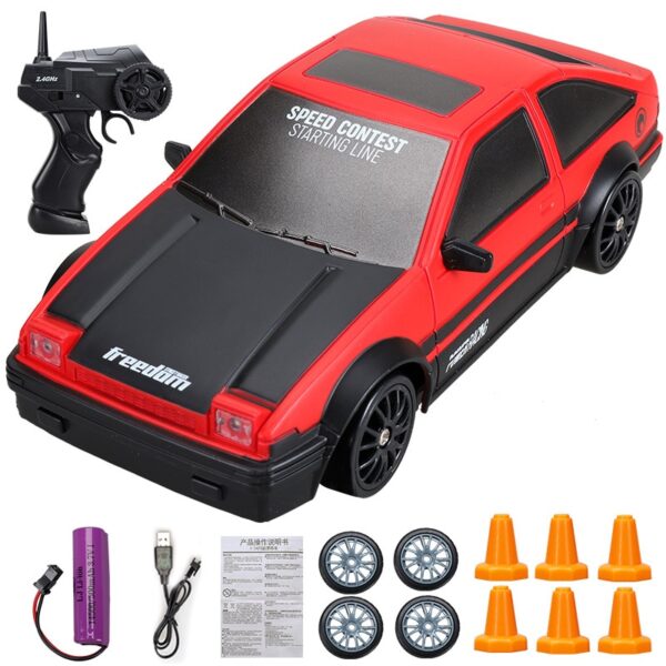 Drift RC carro 4wd, Carro de controle remoto Recarregável | GTR Ae86 Drift