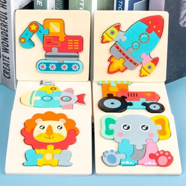 Brinquedo Montessori, quebra-cabeça com estimulo cognitivo | 3D Puzzle KID’S