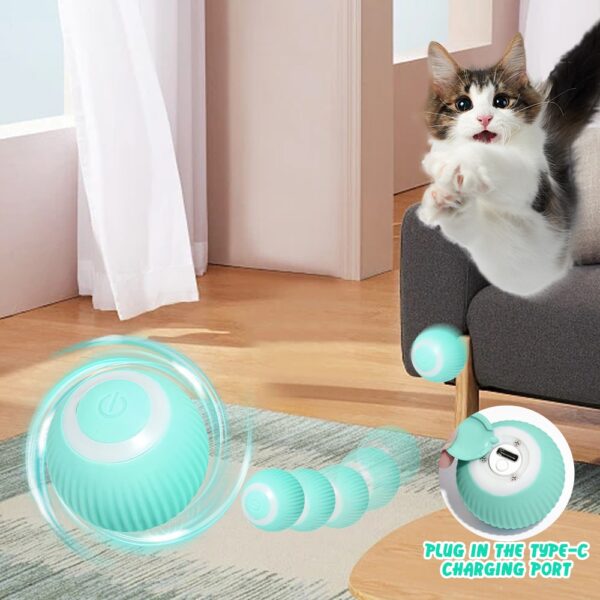 Bola Inteligente para Gato, Elétrica de Rolamento Automático | BallPet Recarregável