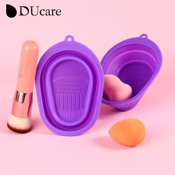 Lave pincel de maquiagem sem danificar, tigela de lavagem, acessórios silicone | DUcare