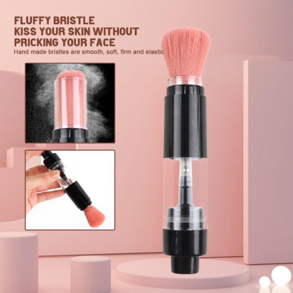 Brush de maquiagem recarregável pó, pincéis de fibra cosmético portátil | Softh Brush
