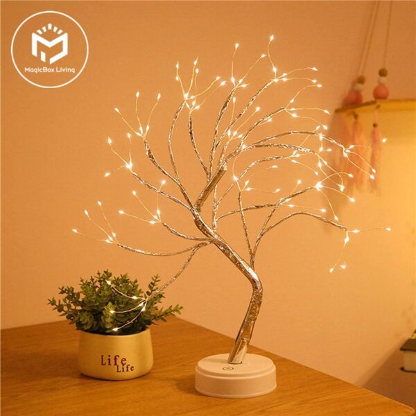 Árvore Luz noturna led com fio de cobre, lâmpada, decoração para casa, quarto, luz de fadas | LuxDecor