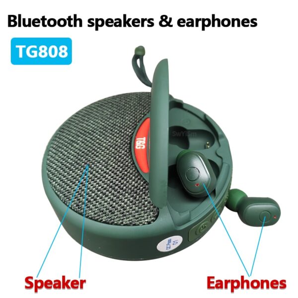 Alto-falante e fone Bluetooth, tws subwoofer estéreo caixa de som | T&G 808